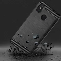 Shockproof Carbon Silicone TPU Bumper Case for Silicon (Blue)