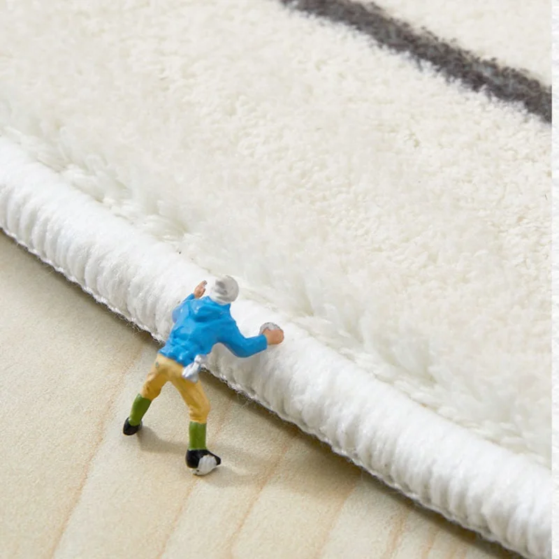 VIKAMA Girlish Rosa herzförmiger Plüschteppich mit Schleifenverzierung, dekorativer Teppich für Zuhause, Wohnzimmer, Schlafzimmer, Heimdekoration – Detail 5