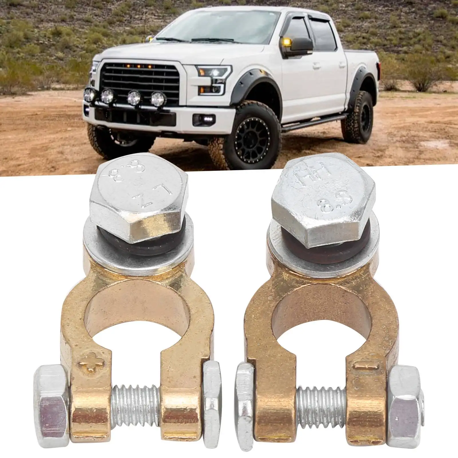 2pcs Car Battery Terminal Clamp Connector 300A Large Current M10 Single Screw for Automobiles Trucks battery terminals