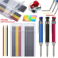 Metal Woodworking Mechanical Pencil With 2.8mm 10pcs/box Lead and Eraser, Deep Hole Marker Carpenter Architect Drawing Pencils 1