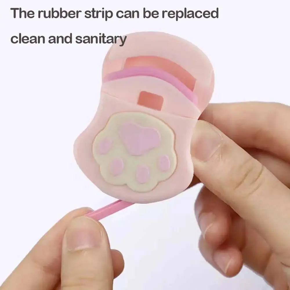 Mini piegaciglia portatile, mini applicatore in plastica, clip per ciglia carina, pratico piegaciglia a forma di artiglio di gatto_voghion.com