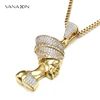 VANAXIN Egypt Queen Pharaoh Pendant Necklace Gold Silver Color Jewelry Women Zircon Statement Fashion Hip Hop Collier Box Gift 1