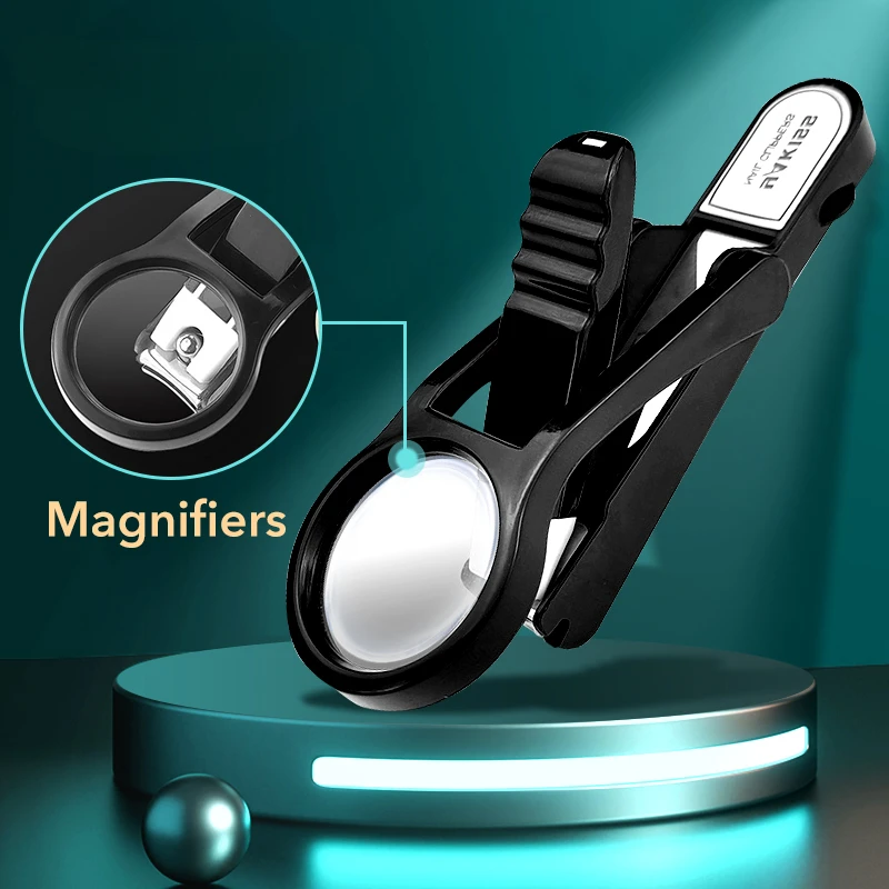 1Pcs Stainless Steel Nail Clippers With Magnifying Glass Toenail Fingernail Trimmer The Elderly Children&rsquo;s Nail cutter