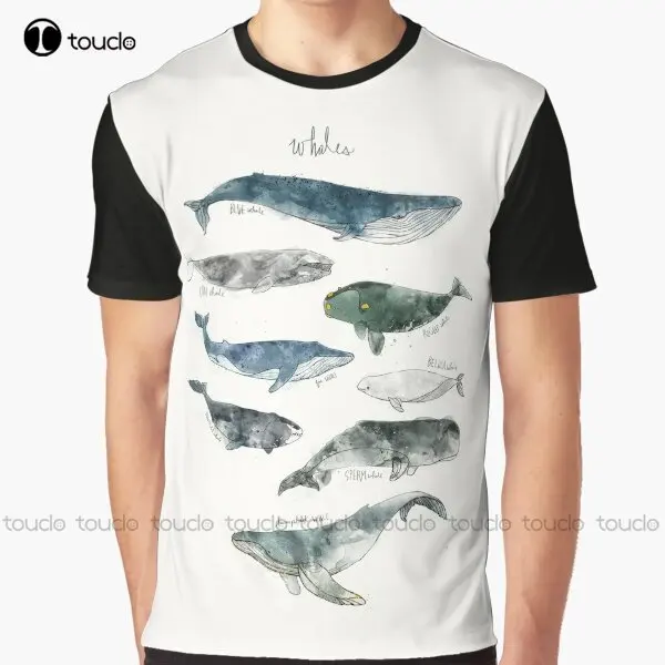 

Whales Graphic Animals Nature T-Shirt Custom Aldult Teen Unisex Digital Printing Tee Shirts Custom Gift Xxs-5Xl Streetwear