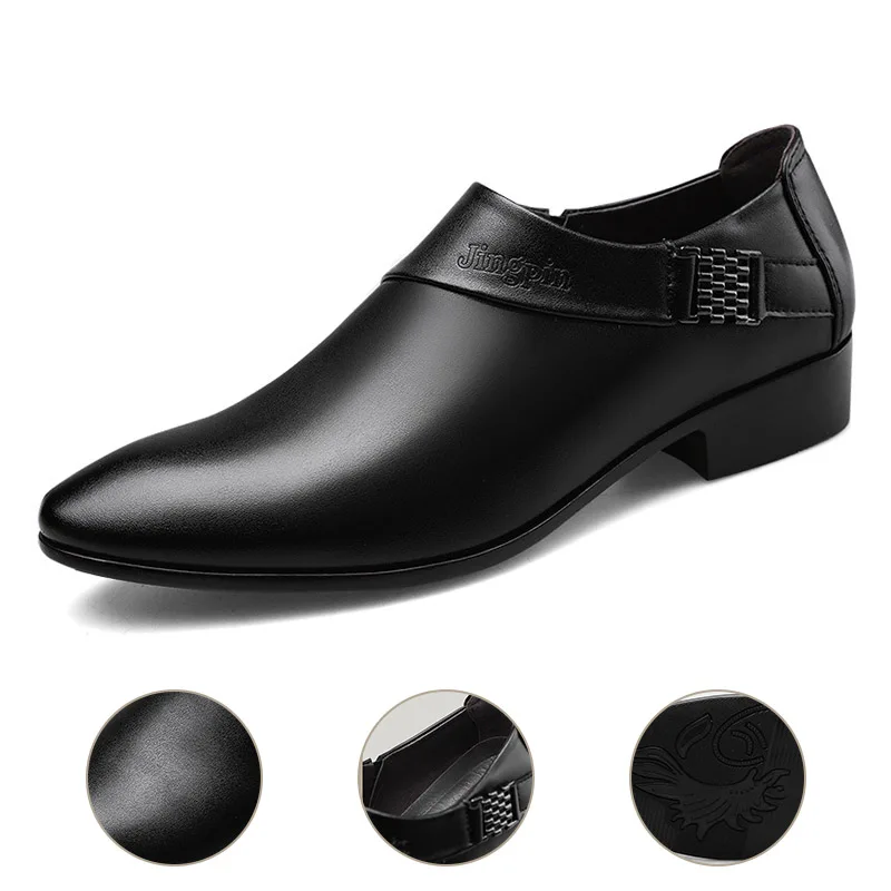 

Men Shoes Luxury Slip-On Leather Shoes for Mens Plus Size Business Formal Shoe Male Casual Shoes All-Match Leather Footwear