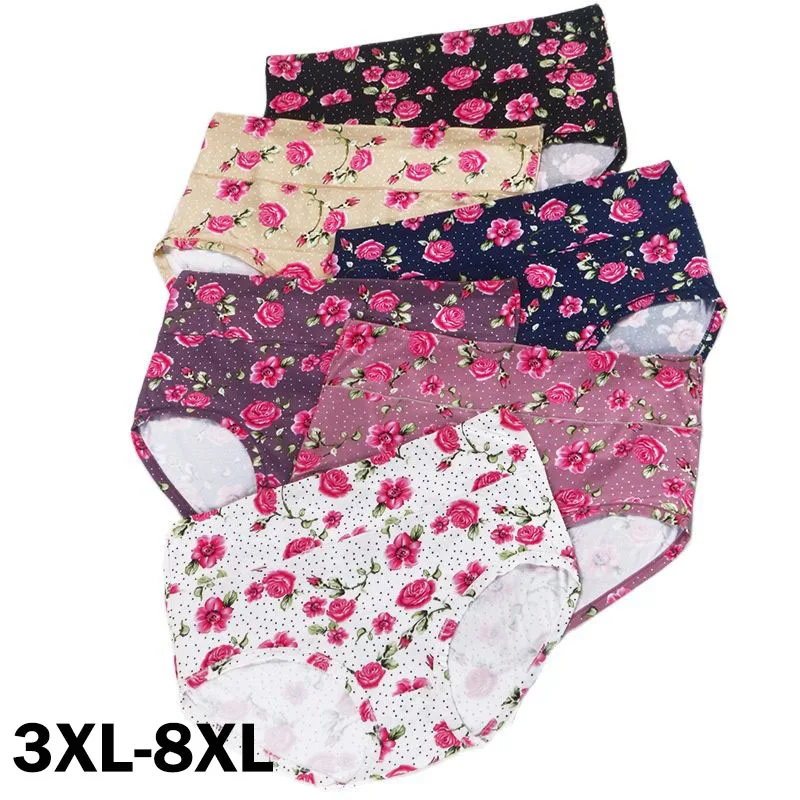 Cotton Underwear Women's Panties Plus Size Body Hip High Waist Ladies