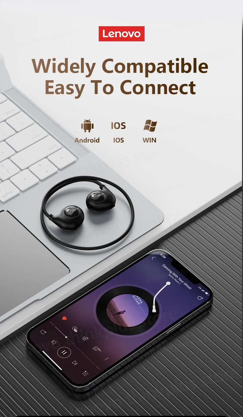 Lenovo-auriculares Inalámbricos XT90 Con Bluetooth V5.3, Intrauditivos