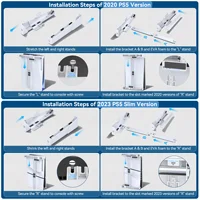 For PS5/PS5 Slim Console Holder PS5 Slim Horizontal Bracket PS5 Base Stand For Playstation 5 Disc & Digital Editions Accessories - Image 3