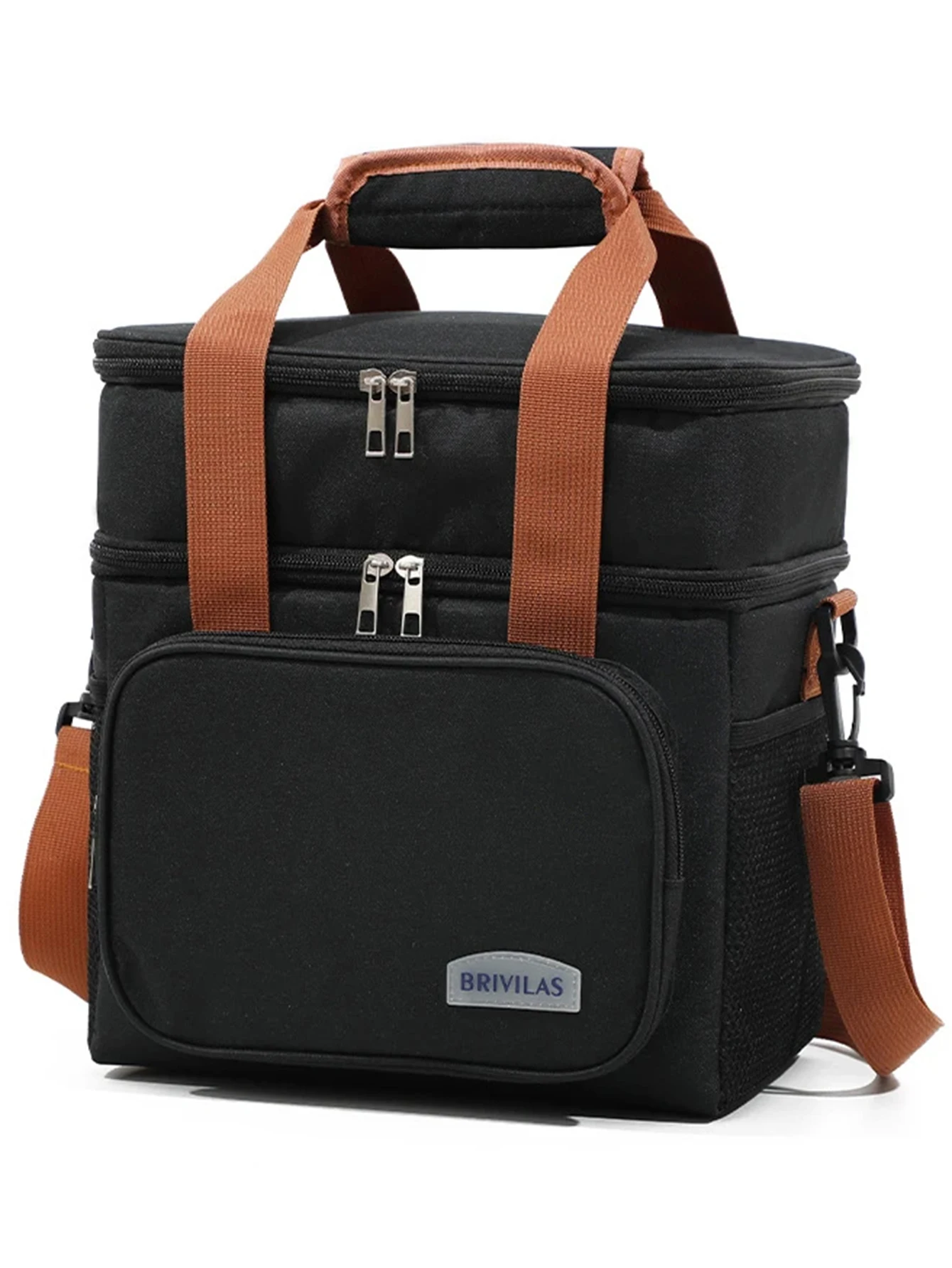 Durable Double Layer Portable Lunch Bag with Large Capacity