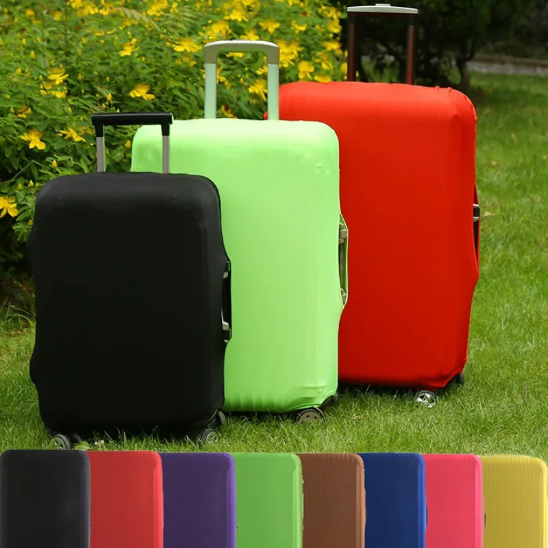 

18-28 Inch Dustproof Luggage Cover Solid Anti-scratch Non-woven Stretch Fabric Luggage Suitcase Protector Travel Accessories