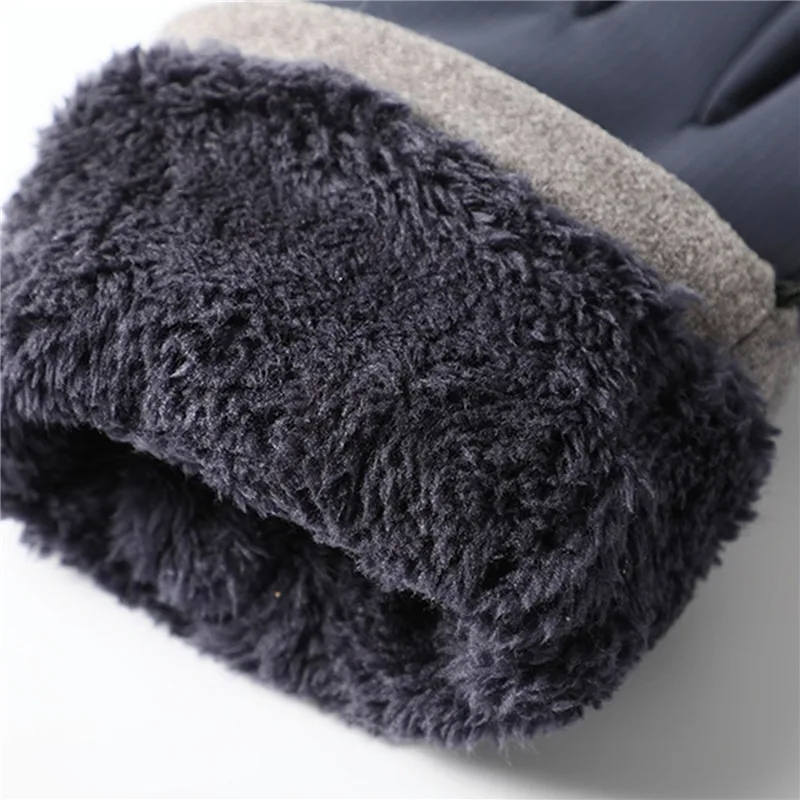 Winter -20 Degrees Cold-proof Ski Gloves Men Windproof Waterproof Keep Warm Gloves Touchscreen Anti Slip Soft Fluff Gloves 4
