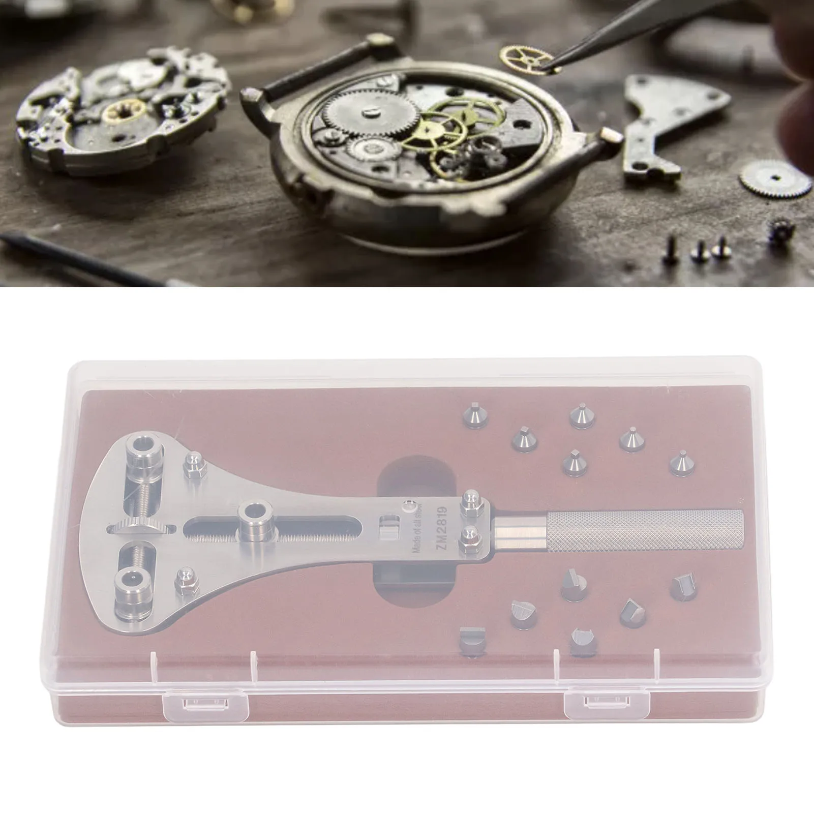 Stainless Steel Watch Case Back Opener and Battery Replacement Tool