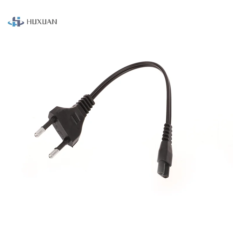 Black EU 220V Ac Dual Hole Charging Cord Universal For Rechargeable Strong Light Flashlight 1101 1106 1108