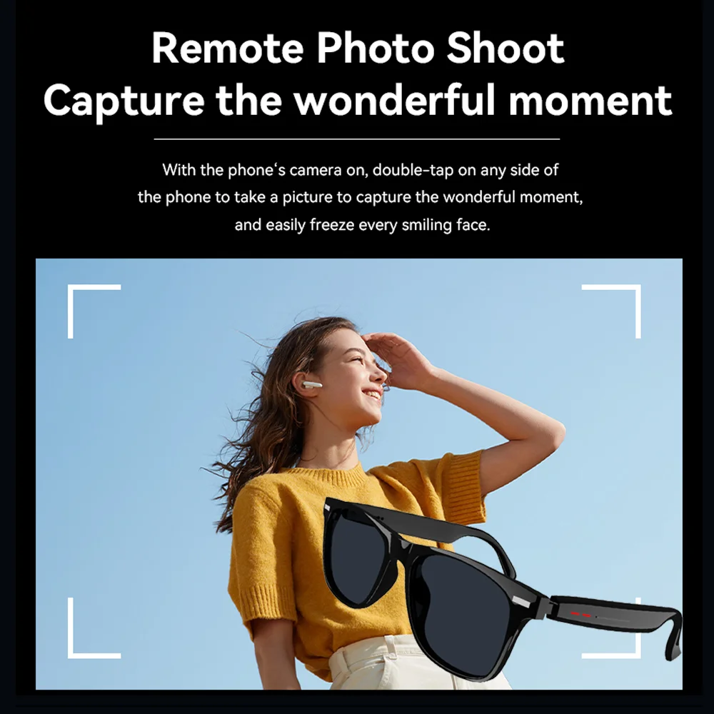 New Smart Glasses Wireless Bluetooth Hands-Free Calling Music Headphones With Microphone Motion Speaker Glasses Wireless Stereo