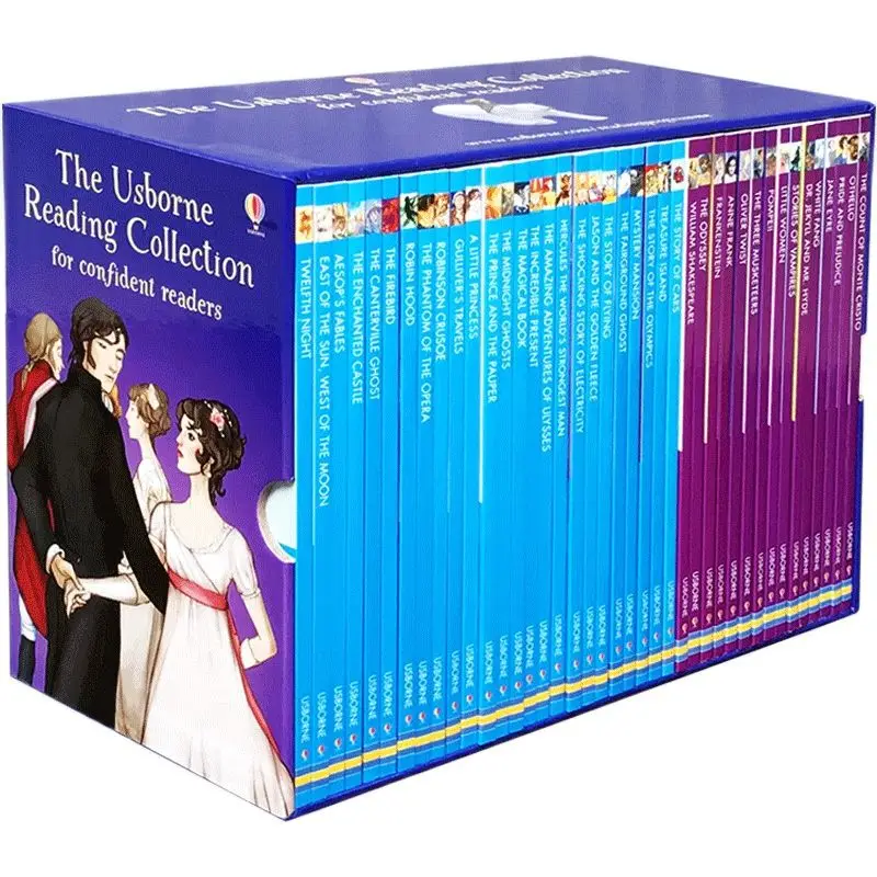 

40 books/set The Usborne Reading Collection for confident readers: My fourth reading library learning English story book