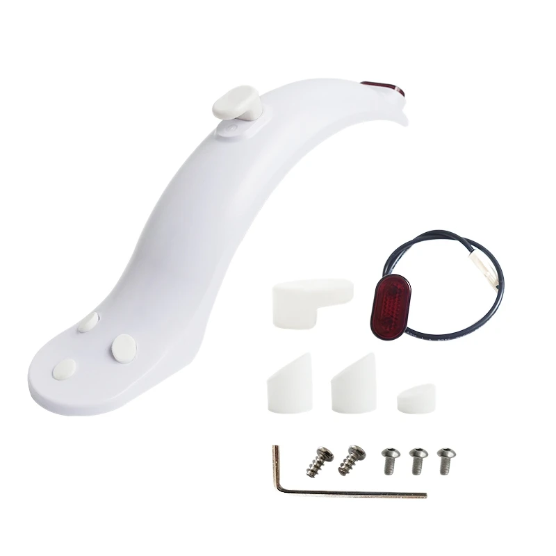 

Scooter Rear Mudguard Taillight Fender Set for Xiaomi M365/1S/PRO Electric Scooter Accessories(White)