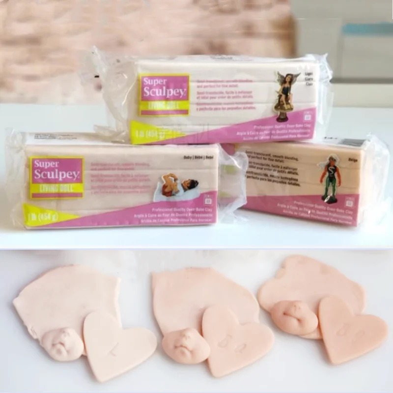 454G Skin Color Series American Super Sculpture Clay Hand Fai Da Te Polymer Clay Doll Head Sculpture Materiali Di Processo Di Produzione