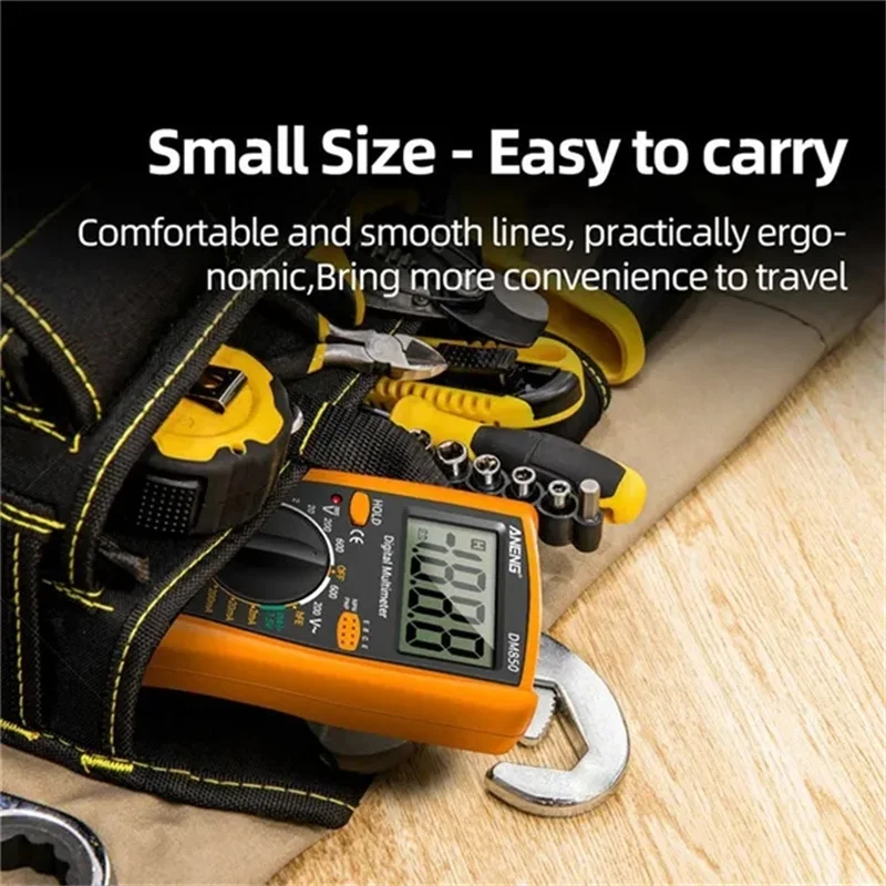 Portable LCD Digital Multimeter AC/DC Voltage Diode Tester Current Resistance Meter Ammeter Multitester with Test Probe 4