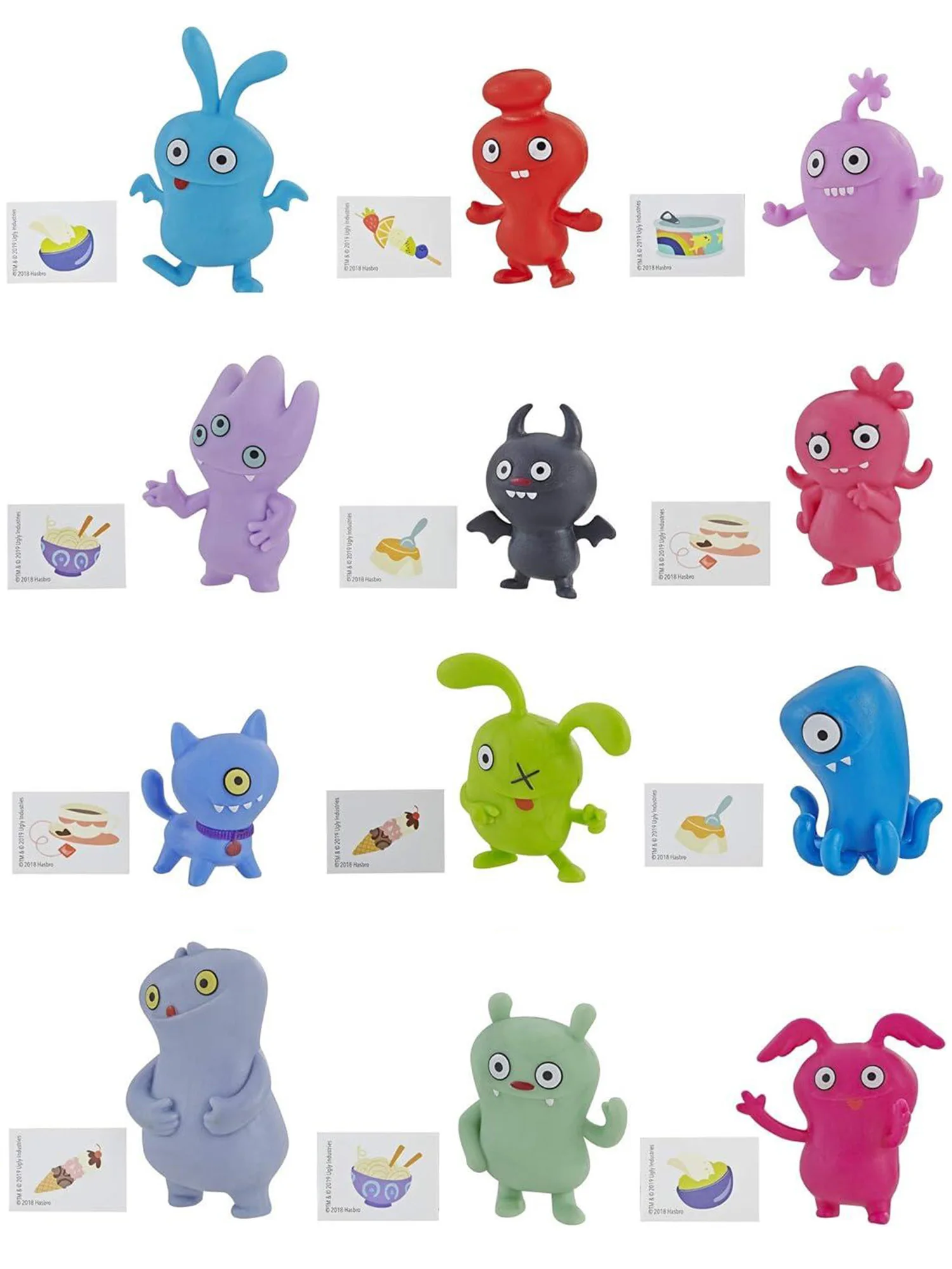 블라인드 백, Uglydolls Lotsa Ugly 미니 피규어 시리즈 1, 4 액세서리