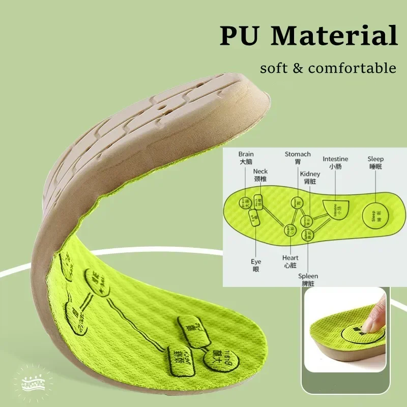 Sport Insoles 2/4/6Pcs New Medical Men Women Acupressure on Foot Insoles Sport Shoes Insole for Breathable Deodorant Comfort Running Shoe Sole