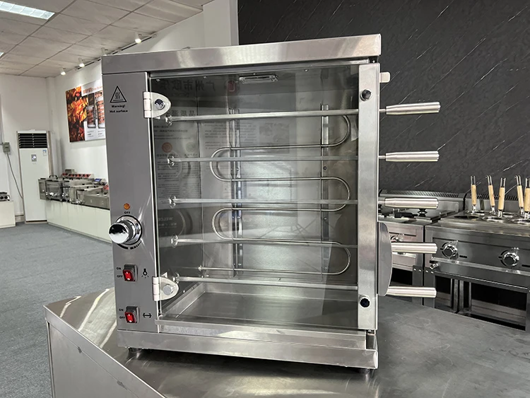 Commercial Electric Rotisserie Oven Business Application Stainless Steel Chicken Rotisserie Machine 6