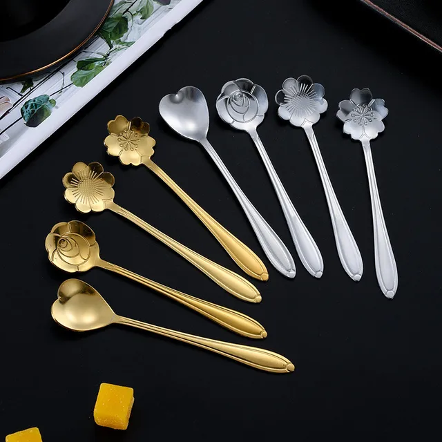 Flower Coffee Spoon Set 4