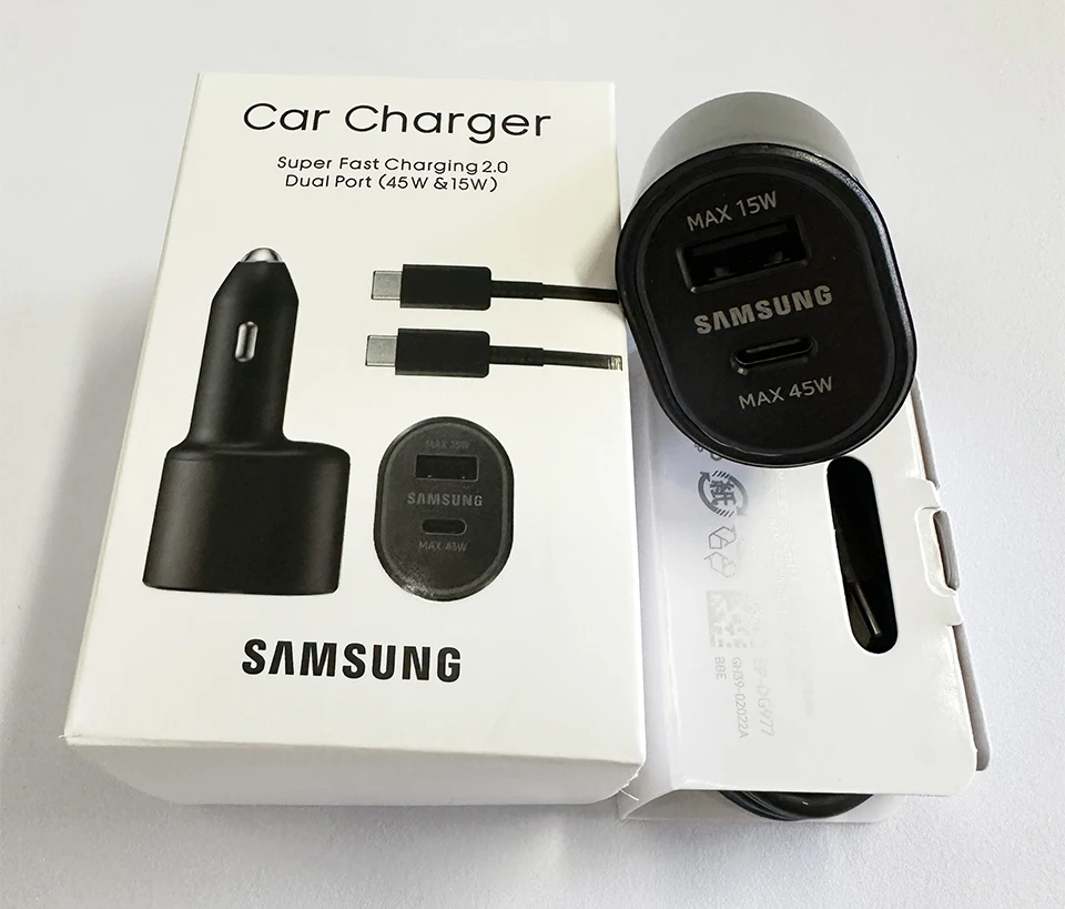 Samsung Phone Car Charger 45w Pd Supercharger Auto Usb Type C Samsung Galaxy S25 Plus S24 Ultra S23 M06 M16 M34 M54 F06 Z Flip 6