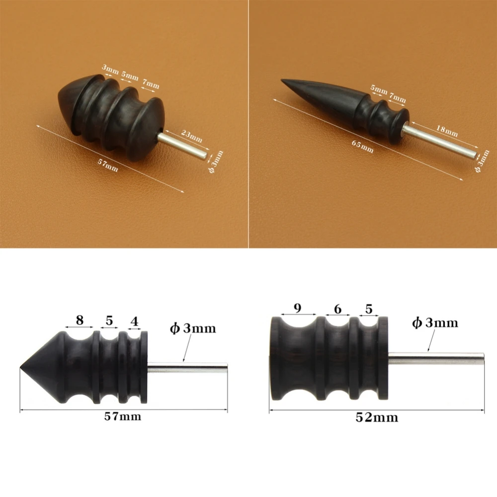 4pcs/set Leather Burnisher Pointed Tip Leather Edge Electric Polished Head DIY Slicker Burnishing Tool