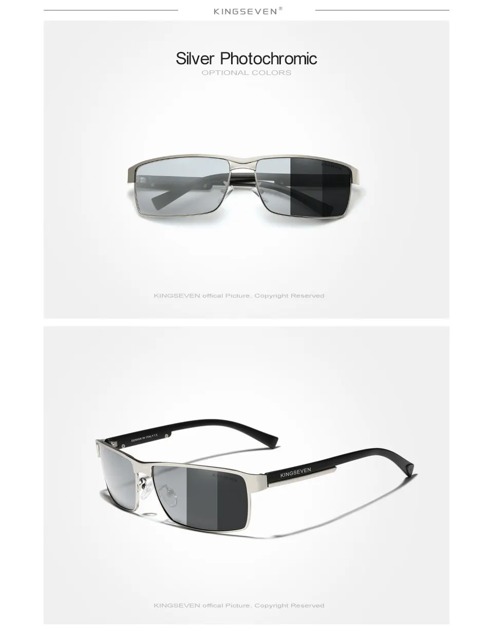 Kingseven männer polarisierte photo chrome sonnenbrille design frauen chamäleon sonnenbrille uv400 blends chutz brille – Detail 5
