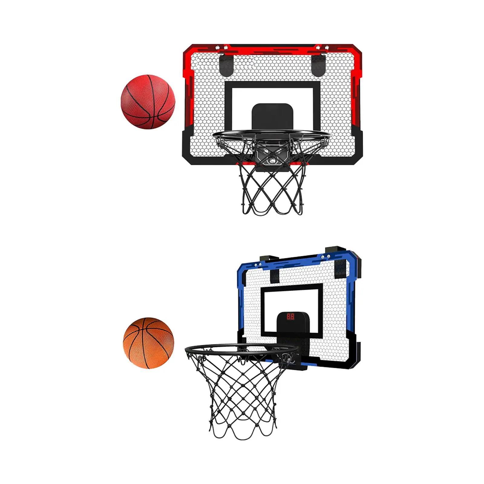 

Wall Mounted Basketball Hoop with Balls Basketball System for Outdoor Adults