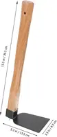 Handle Farming Hoe Garden Iron Convenient Lightweight Hand Head Digging Wooden Gardening Weeding Tool Flower  Agricultural Soil  1