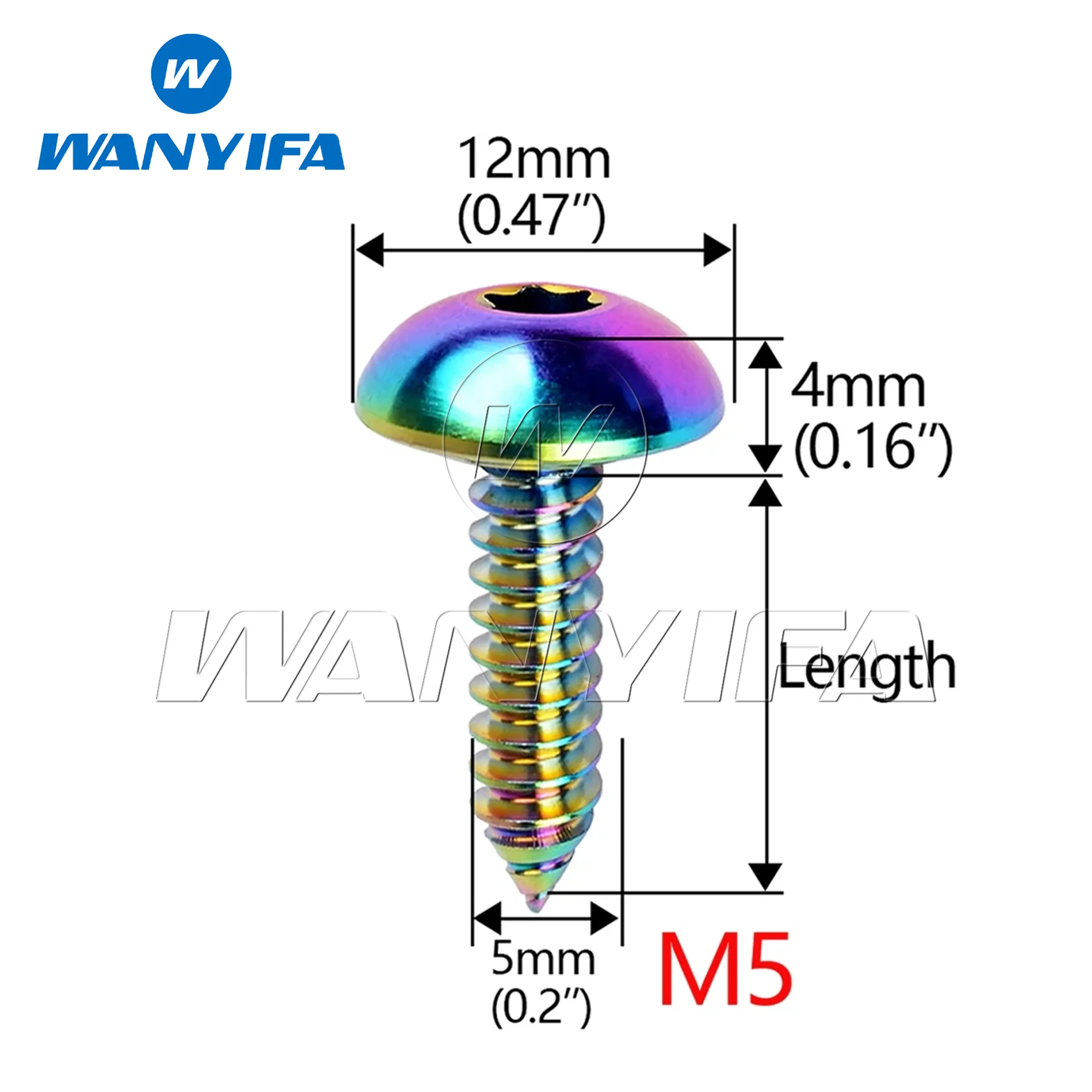 Wanyifa Premium Titanium Alloy Self-Tapping Bolt with Customization Options