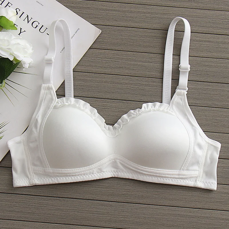Sweet Lingerie for Women Cute Little Boobs Gather Lace Student Girl Bra Thin 4