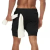 Men's 2-in-1 Gym Shorts Summer Compression Sportswear Double-layer Quick Dry Training Shorts Anime Printed Shorts Pants Workout 6