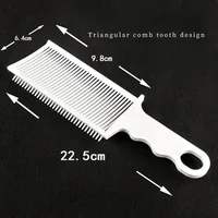 Peigne de coupe de cheveux à dessus plat pour hommes, peigne de décoloration, tondeuse de barbier, mélange résistant à la chaleur, brosse de décoloration, outil de coiffure professionnel 2