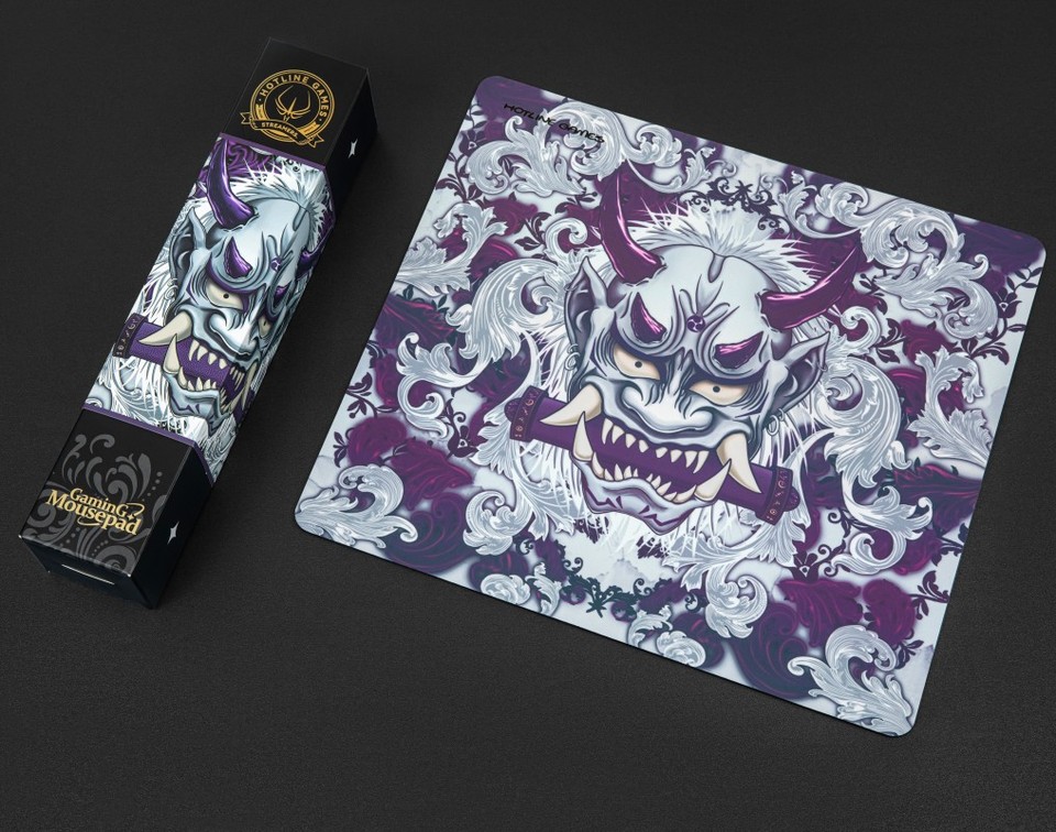 Hotline Games Mousepad (Ghost) New Streamer Rainbow Phantom Coating Smooth Flexible Non-lock Edge Fps Gaming Pad 320x280x3mm