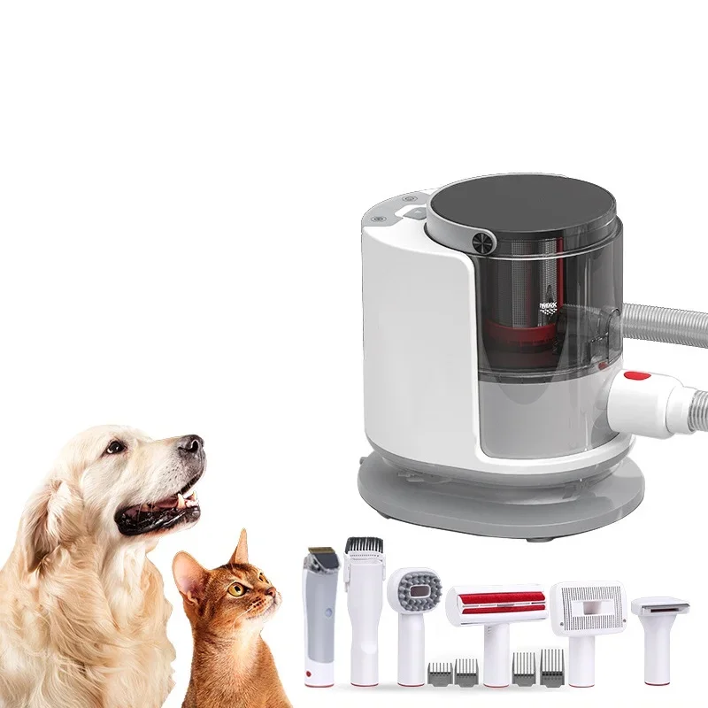 *---Professional Pet Hair Dryer Grooming Vacuum Kit Brushes Smart LED Screen Dog Cat Vacuum Cleaner For Pet Grooming Set 2