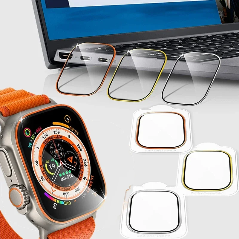 Premium Tempered Glass Screen Protector for Apple Watch Ultra - HD Anti-Scratch Film with Smart Band Accessories