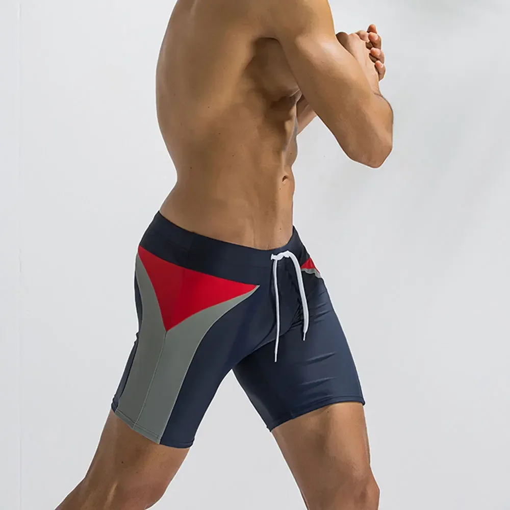 Men Swimwear Tight Swim Jammers Surf Shorts Trunks Plus Size Quick Dry Competition Racing Athletic Long Swimsuit Pants Beach for men swimming trunks