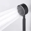 Black Stainless Steel Shower Head Fall resistant Durable High Pressure Showerhead for Bathroom Handheld Water Saving Shower Set 4