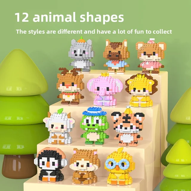 Cat Micro Diamond Small Particles Assembled Building Blocks Animals Mini Brock Building Construction Toys for Kids Boys  9 to 12 6