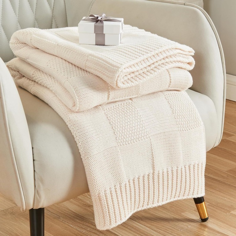 Knitted Blanket Office Nap Cover Blanket Wool Blanket Autumn and Winter Comfortable Knitted Blanket