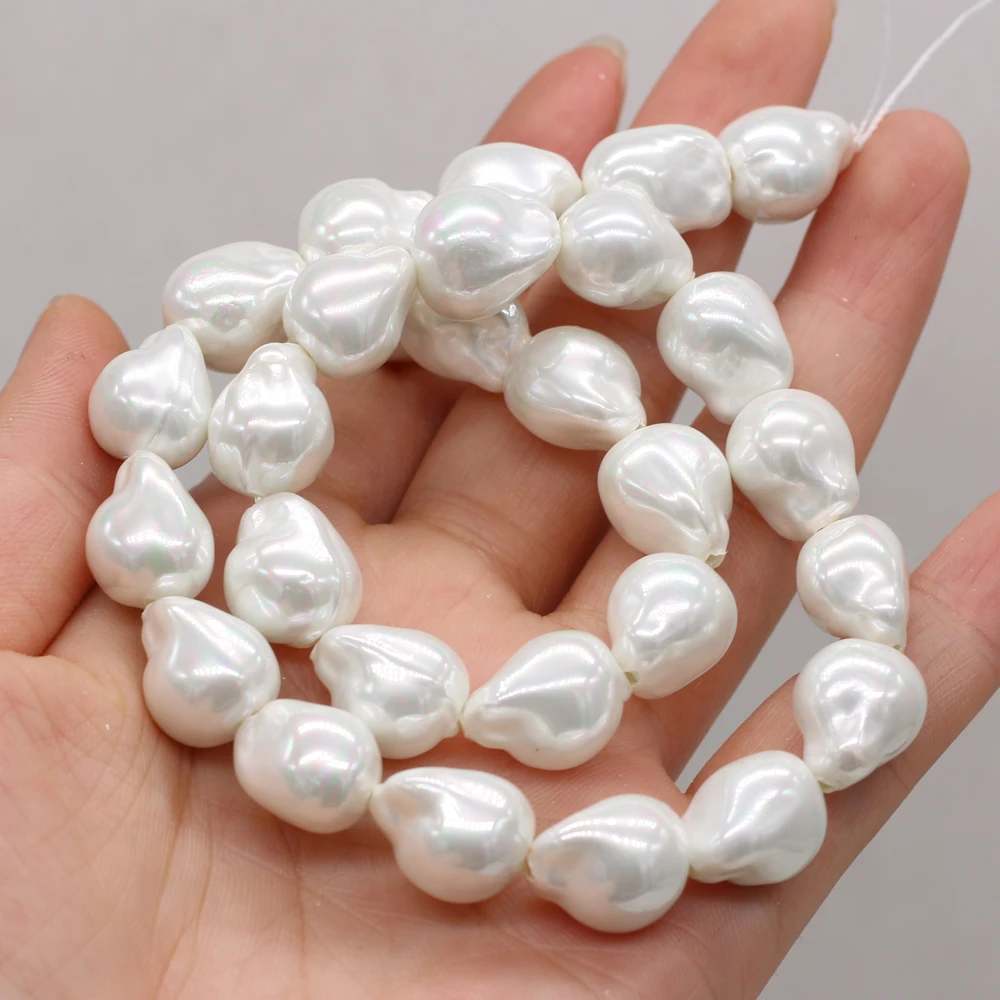 Collana Perle Uomini SwirlColor | Perle Faux Bianche, 6mm | Gioiello Unisex Elegante - Foto 6