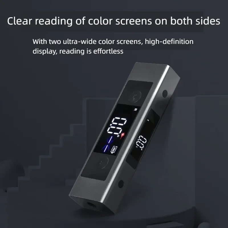 Digital Laser Level Goniometer 360° Auto Calibration Angle Meter for Construction/Woodworking 3D Protractor Inclinometer