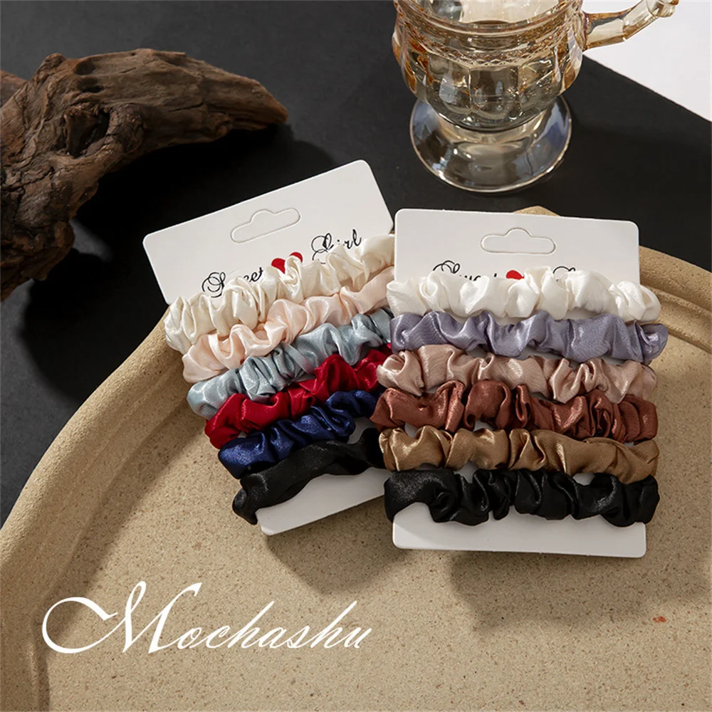Elegant Solid Color Hair Ties - Soft, No-Damage Ponytail Holders