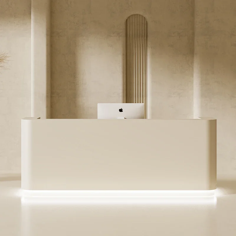 Beauty Institute Luxury Reception Desks Workbench Seating Checkout Reception Counter Business Banconi Furniture