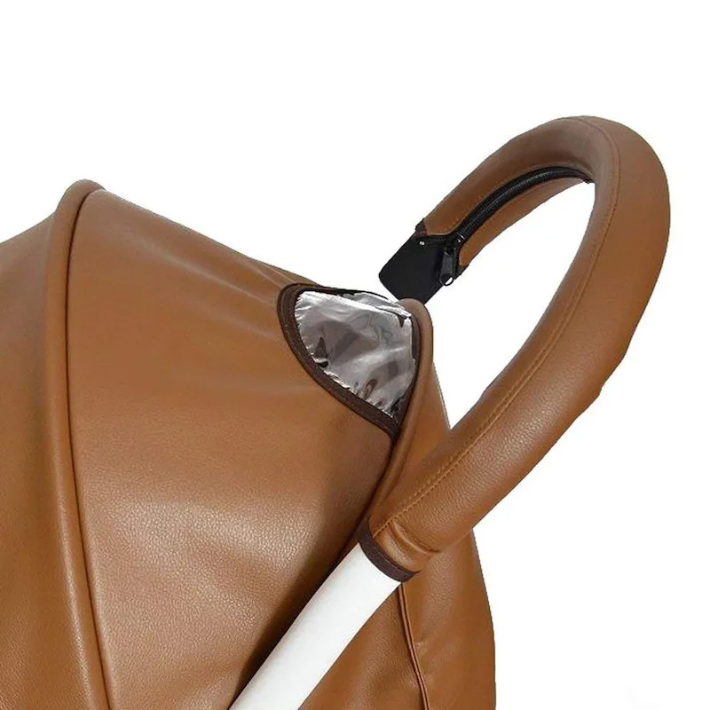 Baby Strollers Baby Stroller Accessories PU Leather Universal Pram Armrest Case Protective Zipper Cover For Pushchair Handle Infant Accessories baby stroller accessories backpack