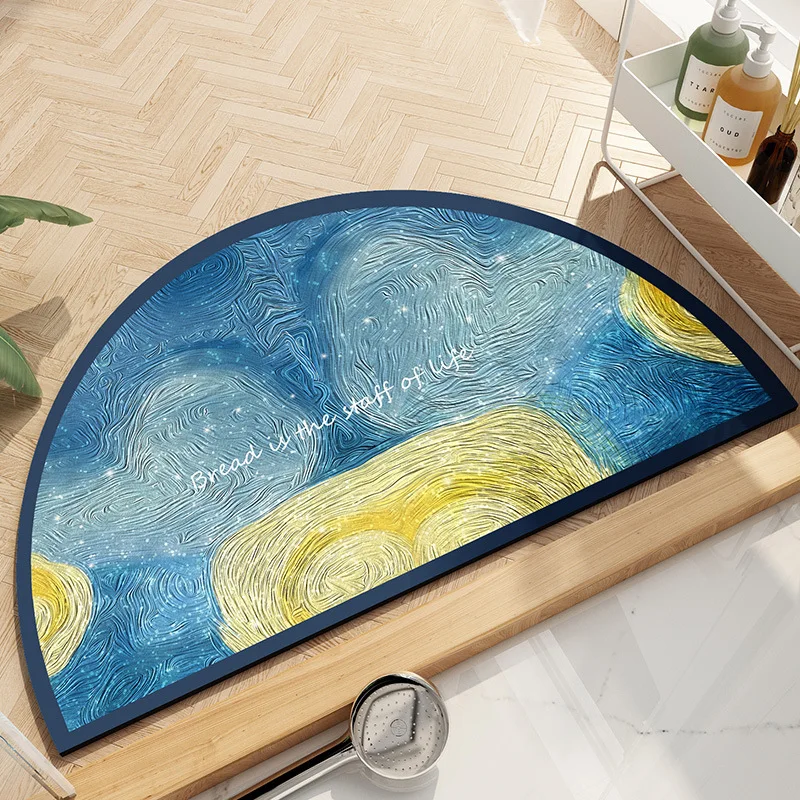 

Bathroom Mats Absorbent Quick Dry Floor Mats Diatomite Bathroom Doorway Absorbent Mats Foot Mats Bathroom Non-slip Carpet Soft