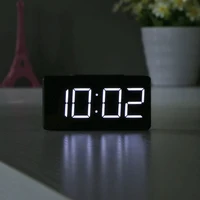LED Mini Table Clock Digital Alarm Temperature Snooze Display Time Home Desktop Decoration USB Charging Electronic Alarm Clock 1