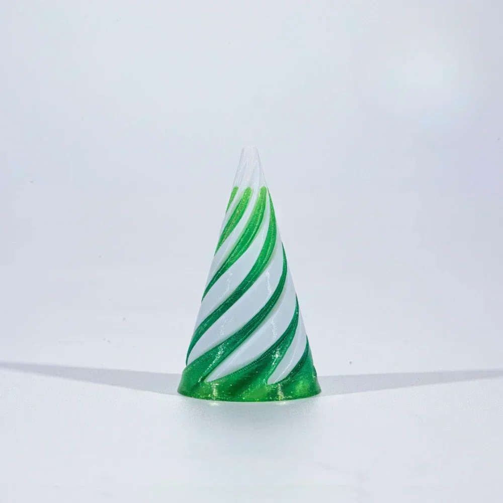 Spiral Cone Pyramid 3D Printed Vortex Sculpture Ornament